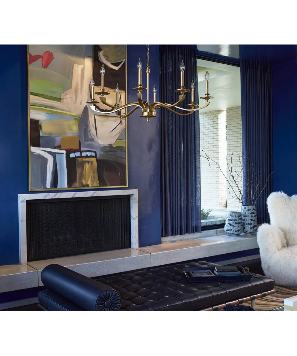 Chantelle 8-light Chandelier Brushed Brass - Image 3