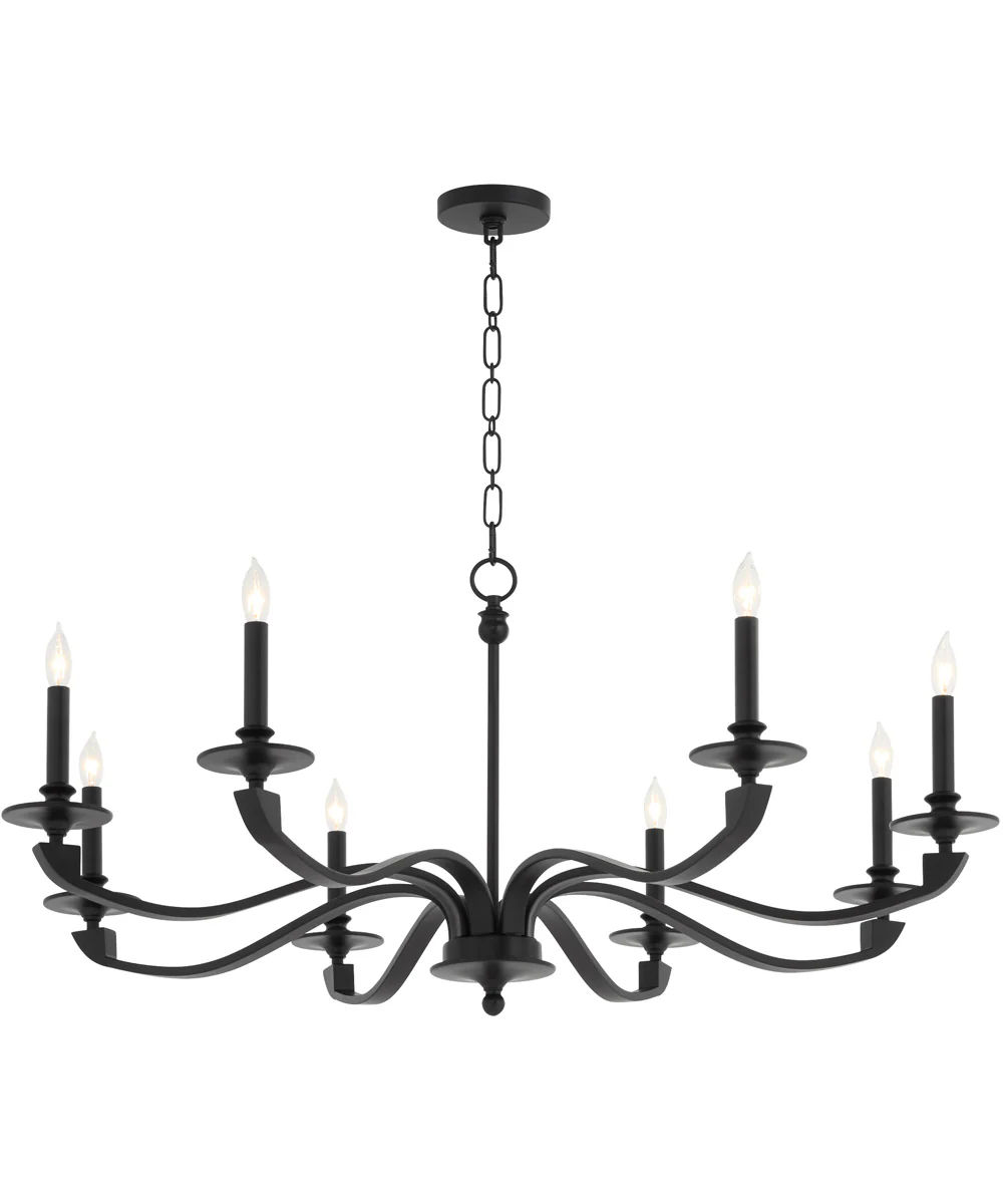 Chantelle 8-light Chandelier Matte Black - Image 2