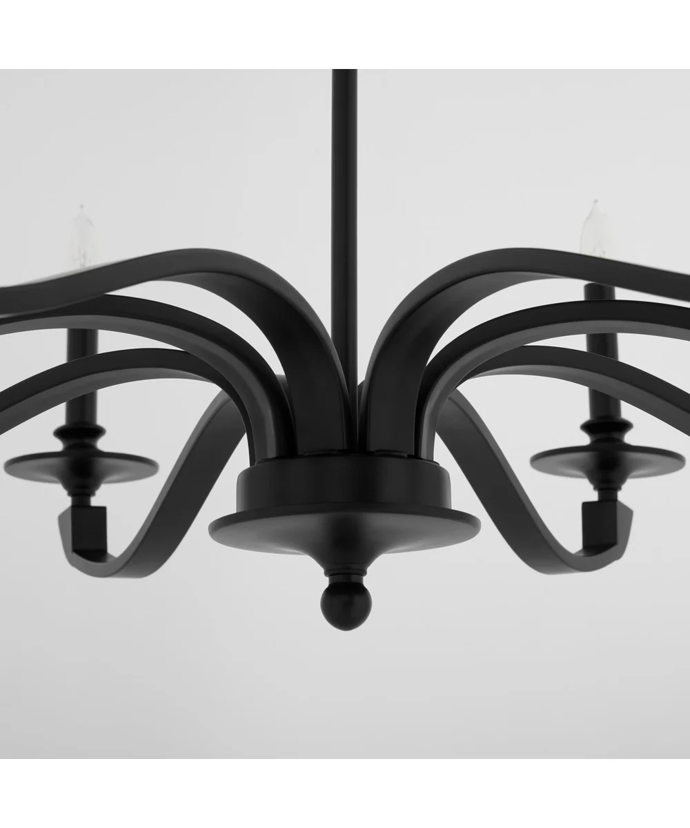 Chantelle 8-light Chandelier Matte Black - Image 4