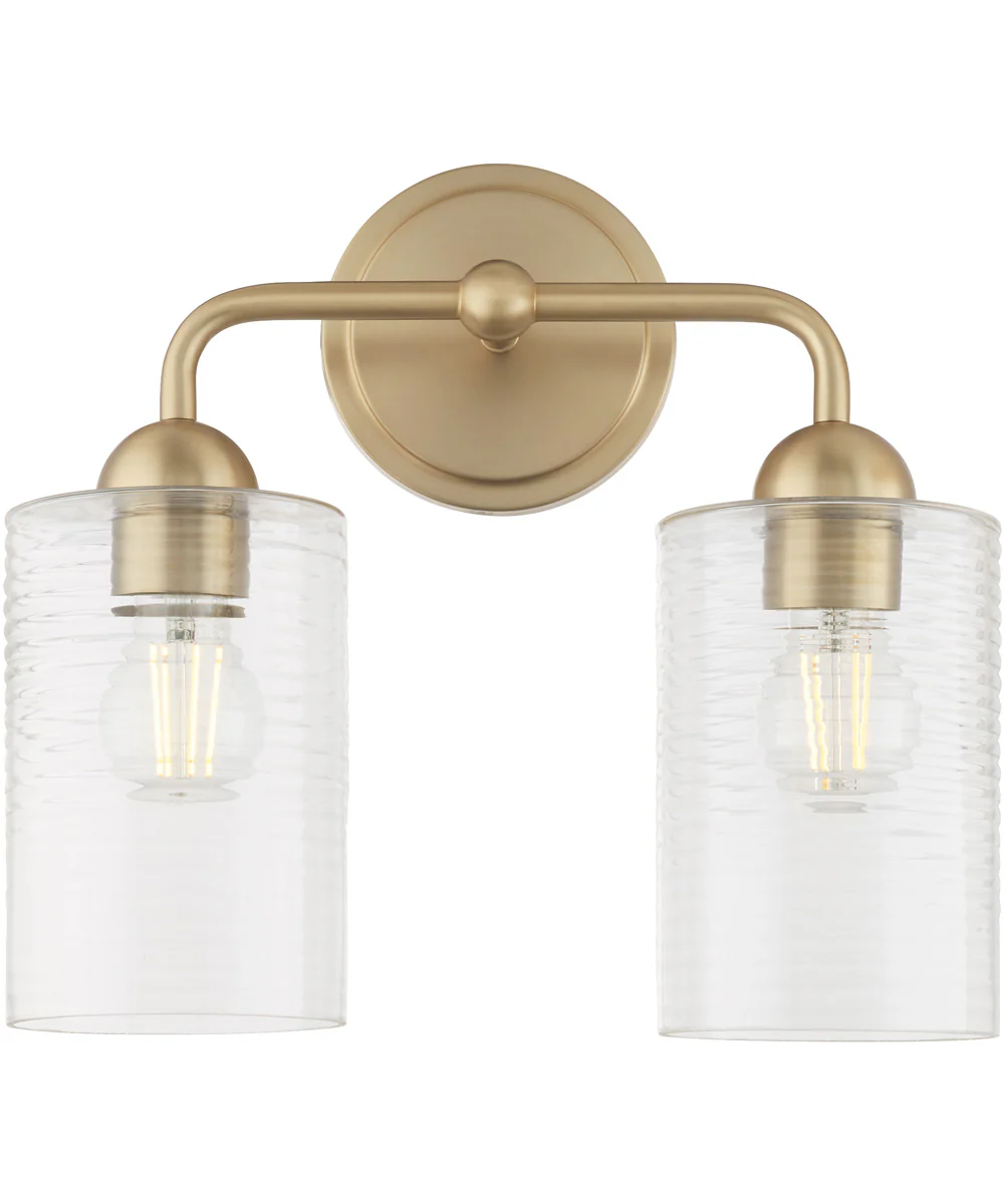 Tamara Day's Charlotte 2-light Bath Vanity Light Aged Brass - Image 3