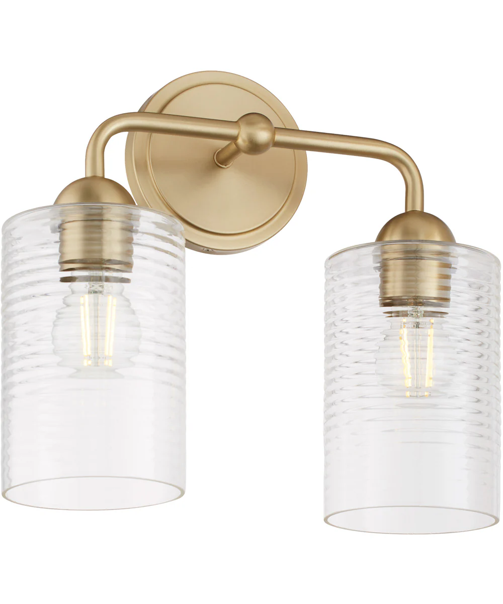 Tamara Day's Charlotte 2-light Bath Vanity Light Aged Brass - Image 4