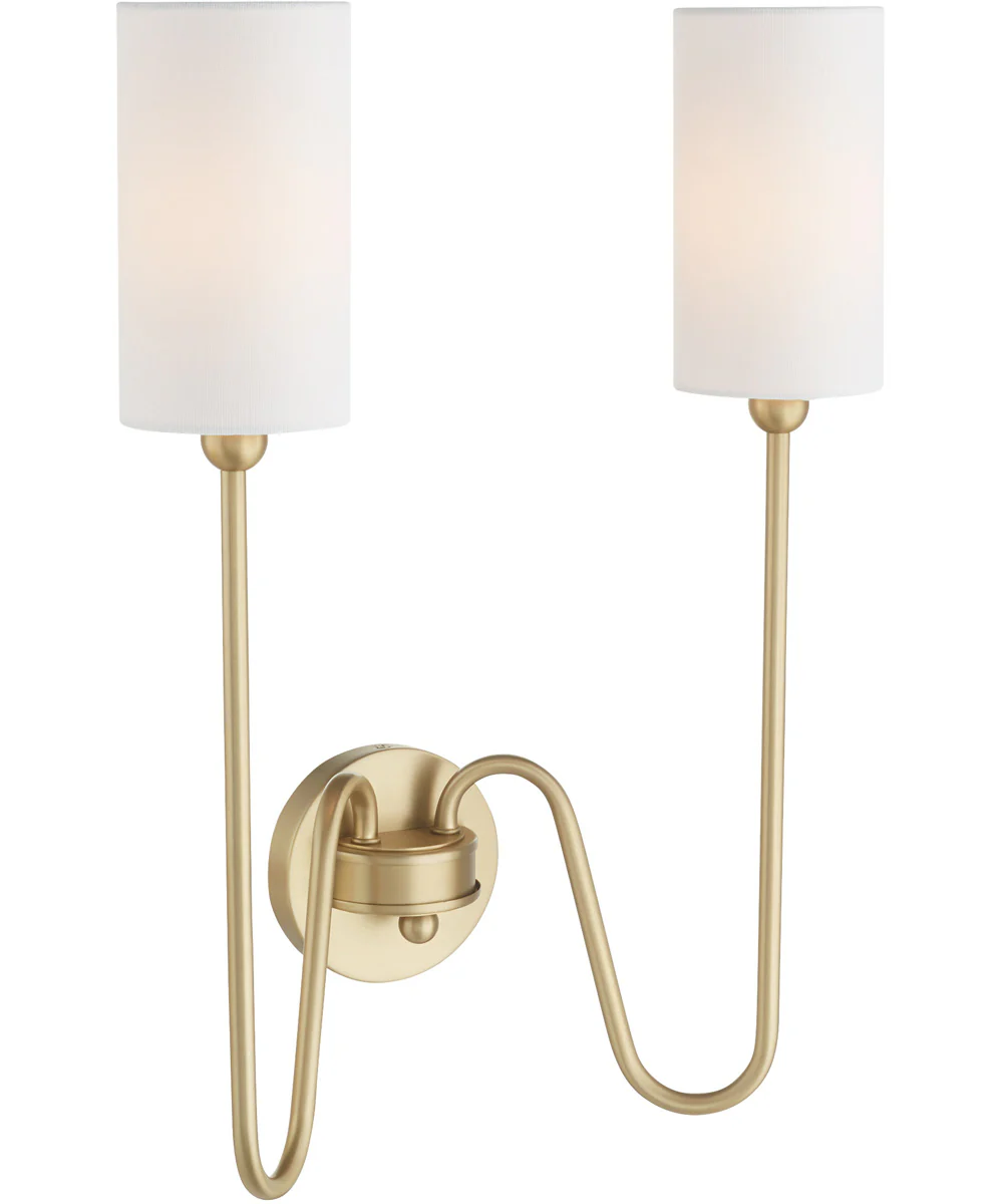 Tamara Day's Charlotte 2-light Wall Mount Light Fixture Aged Brass - Image 4