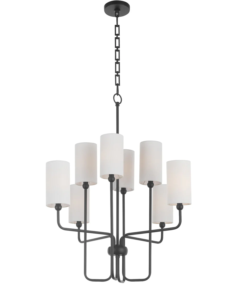 Tamara Day's Charlotte 8-light Chandelier Matte Black - Image 3