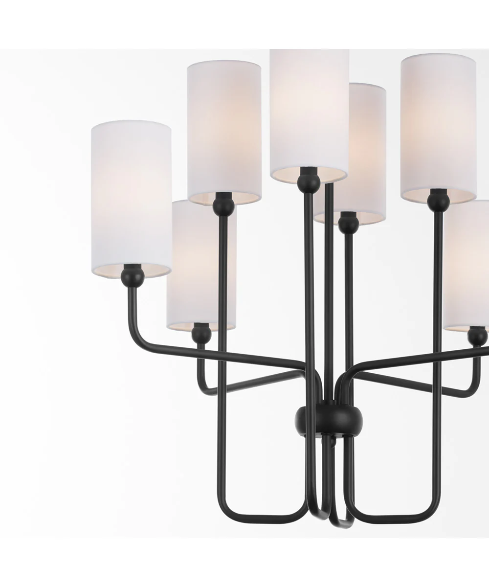 Tamara Day's Charlotte 8-light Chandelier Matte Black - Image 4
