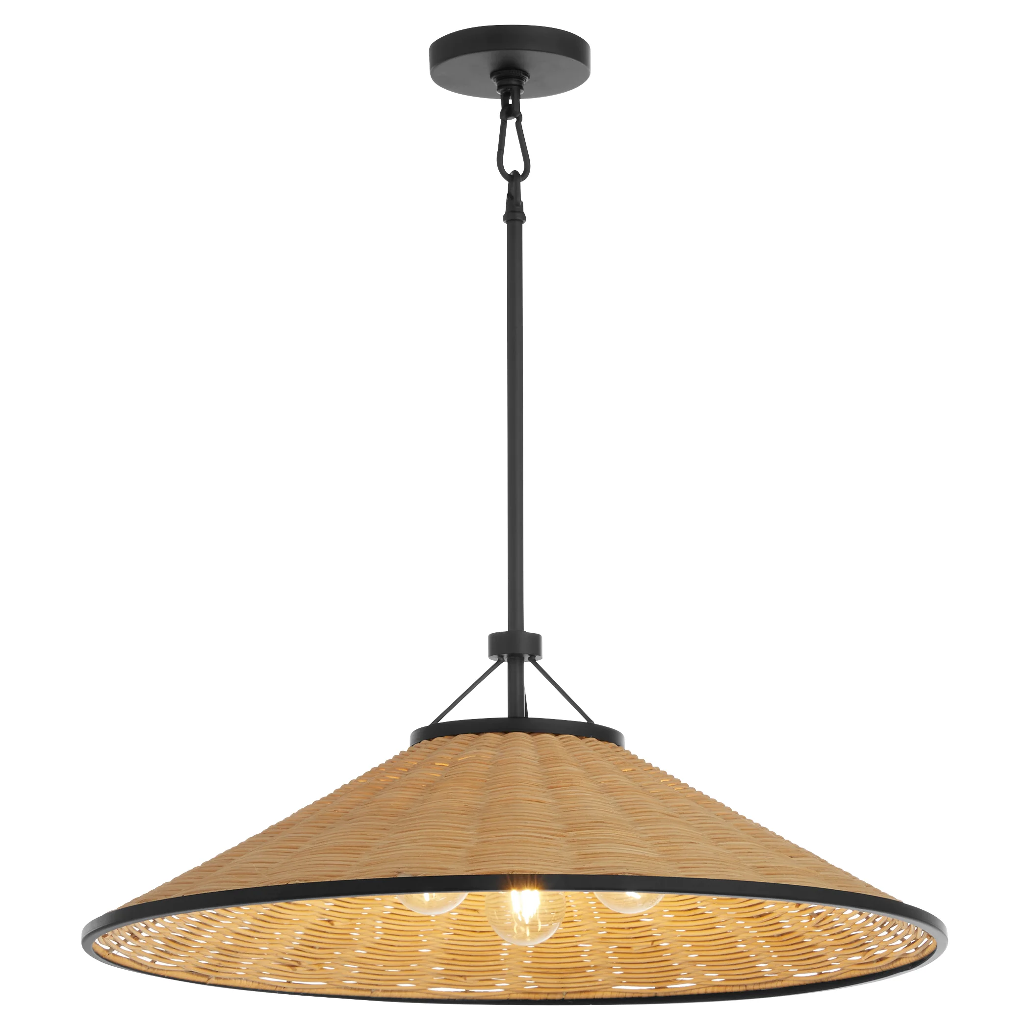 Cona 3-light Pendant Matte Black - Image 2
