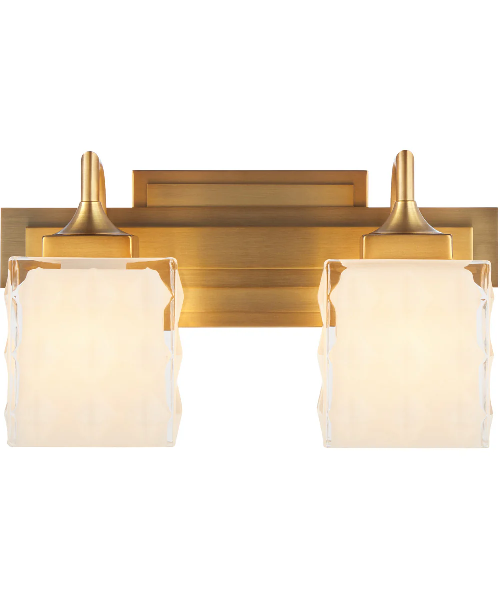 Diamonte 2-light Bath Vanity Light Brushed Brass - Image 2
