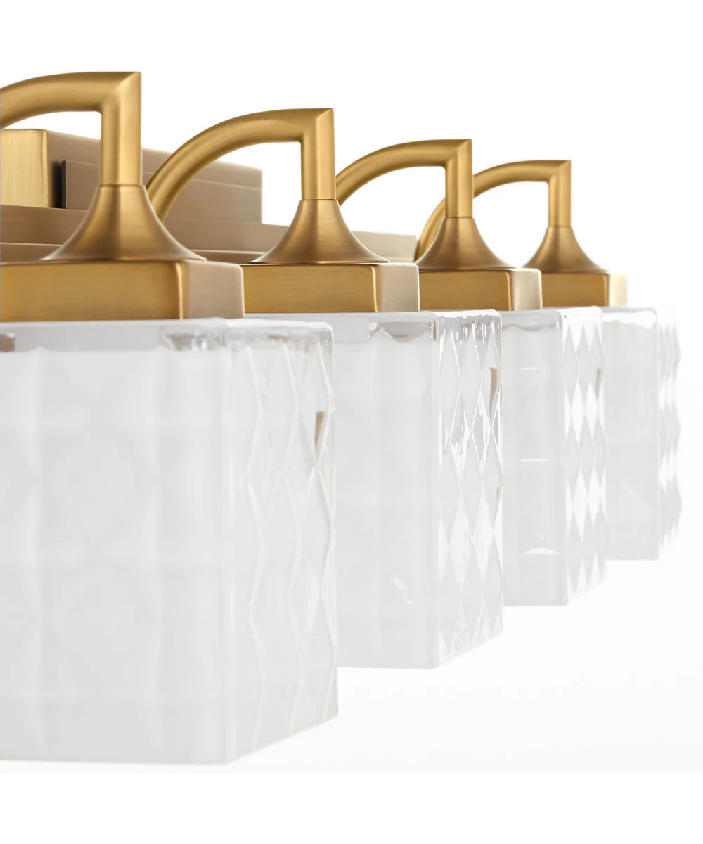 Diamonte 4-light Bath Vanity Light Brushed Brass - Image 3