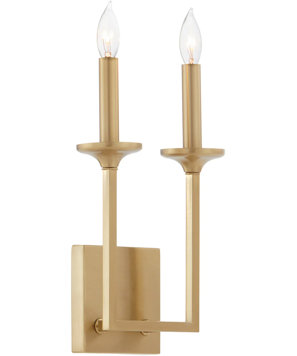 Eldorado 2-light Wall Mount Light Fixture Aged Brass - Image 2