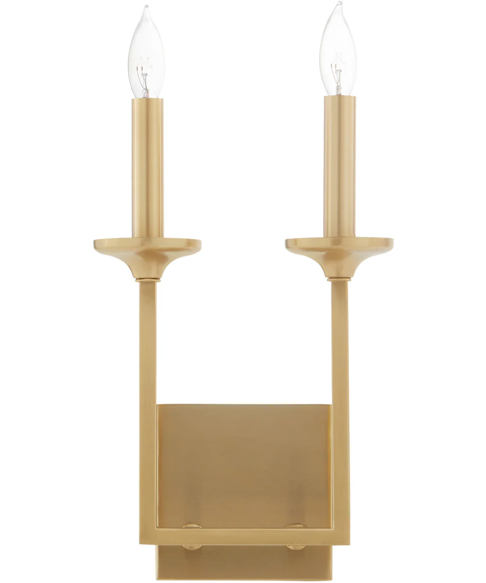 Eldorado 2-light Wall Mount Light Fixture Aged Brass - Image 4