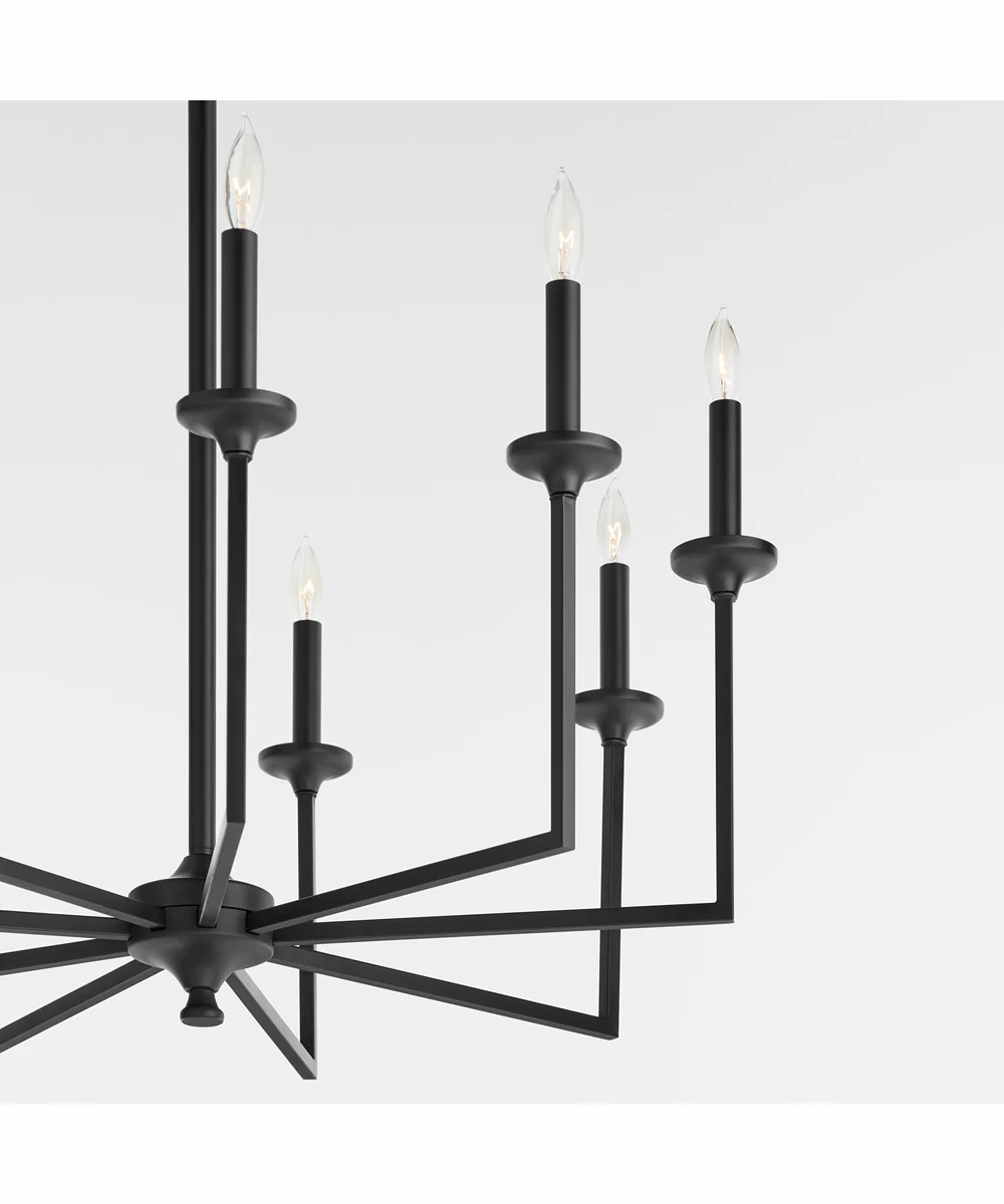 Eldorado 9-light Chandelier Matte Black - Image 4