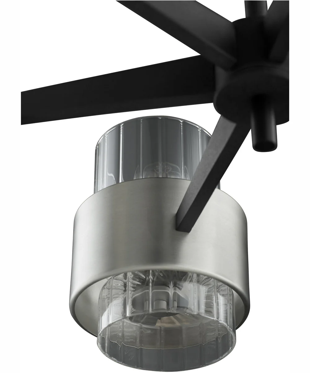 Epsilon 6-light Chandelier Textured Black w/ Satin Nickel - Image 4
