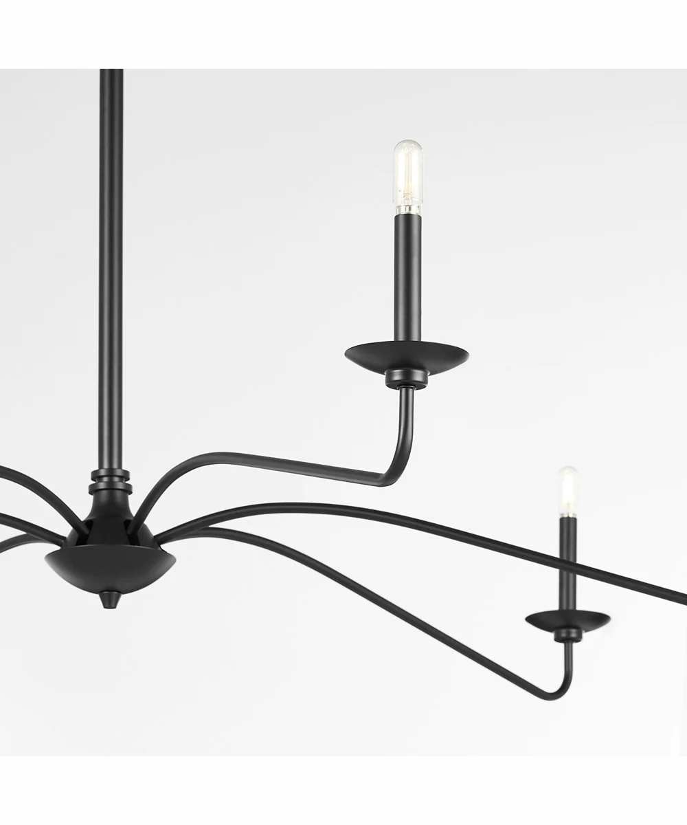 Euphora 6-light Chandelier Matte Black - Image 6