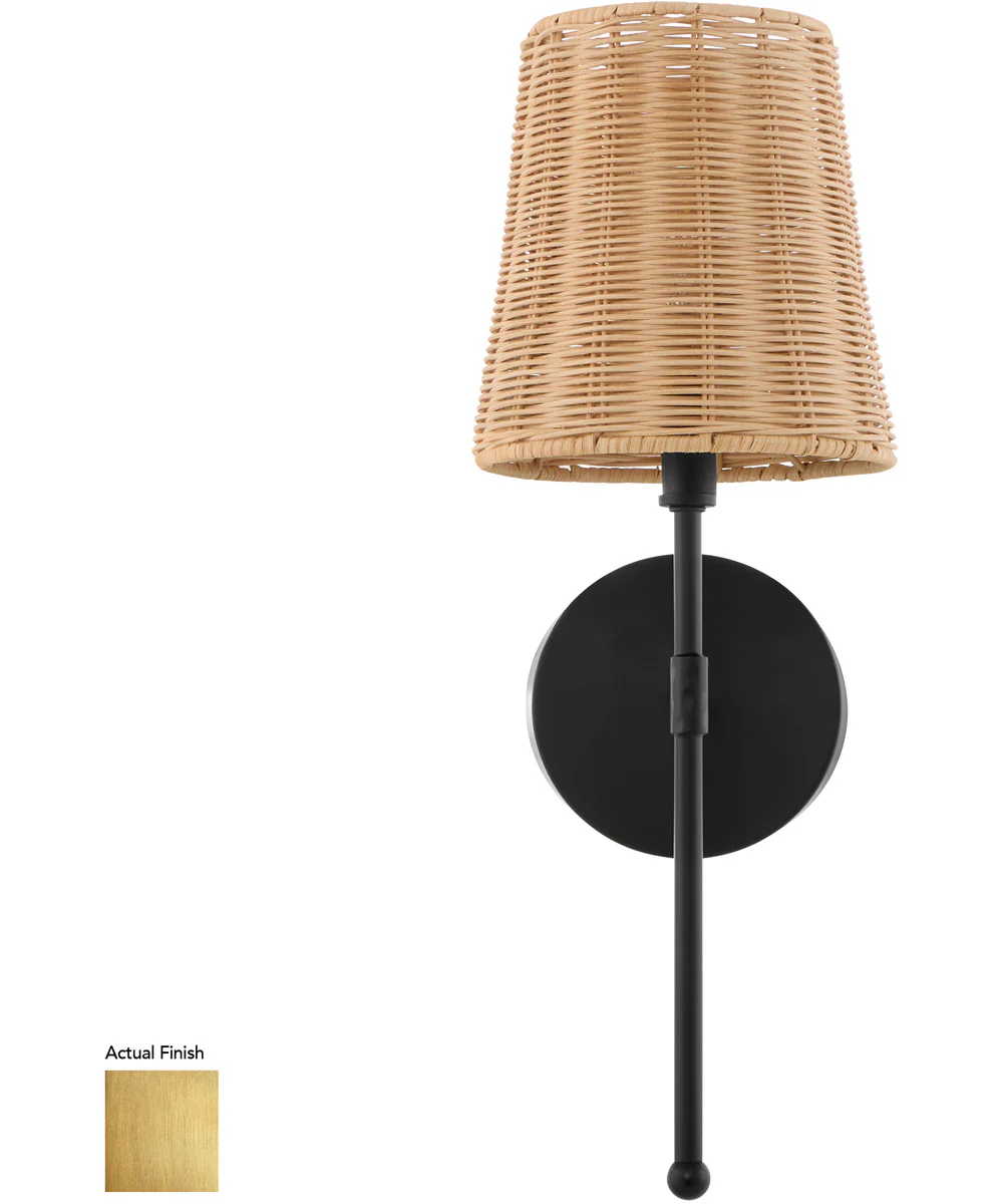 Fairview 1-light Wall Mount Light Fixture Brushed Brass