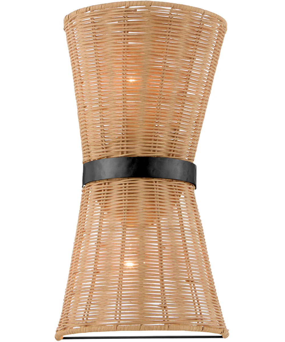 Fairview 2-light Sconce Matte Black - Image 2