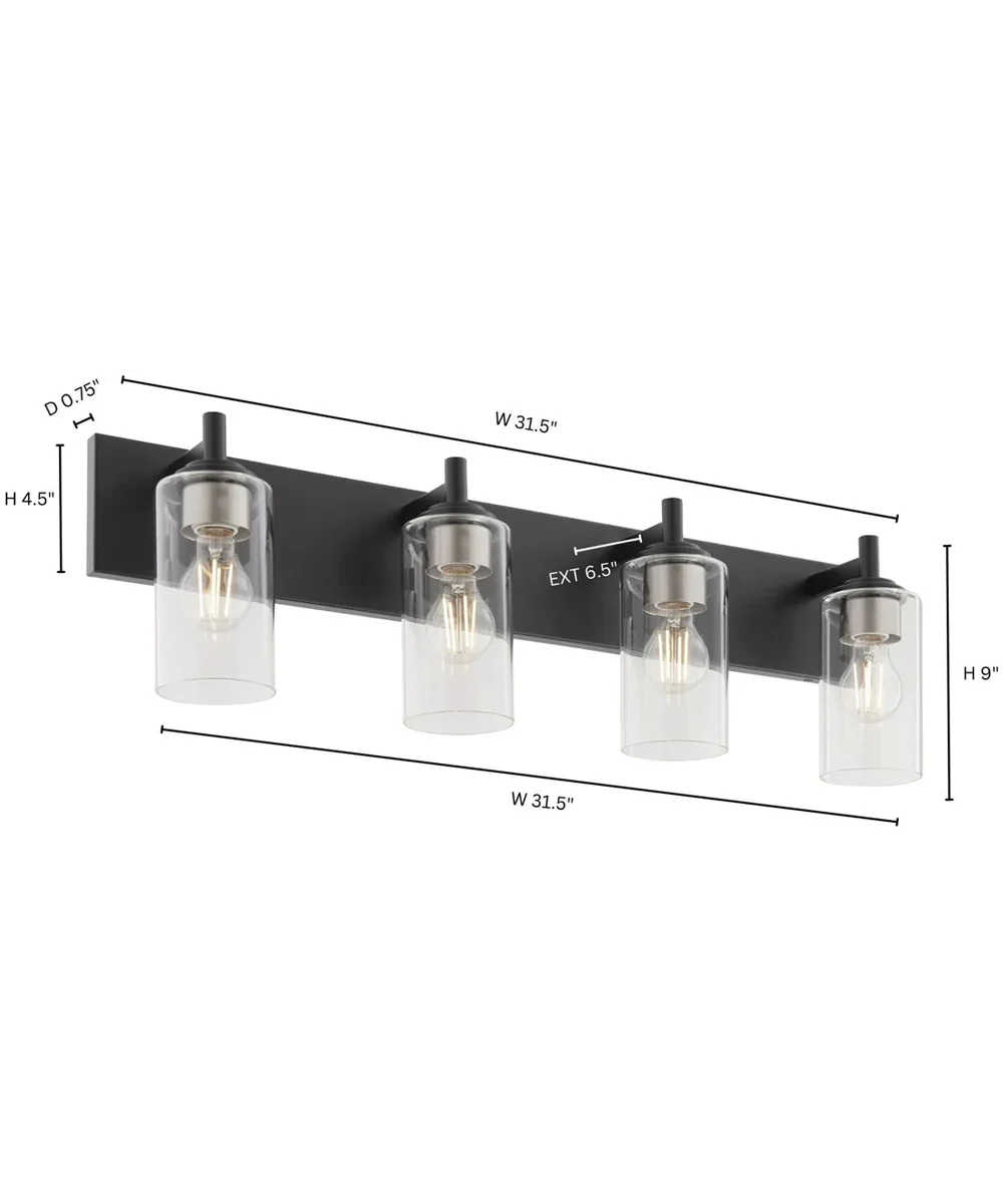 Fallstaff 4-light Bath Vanity Light Matte Black - Image 10