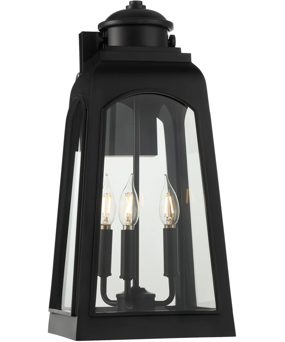 Francis Outdoor Wall Lantern Wall Mount Light Fixture Matte Black - Image 2