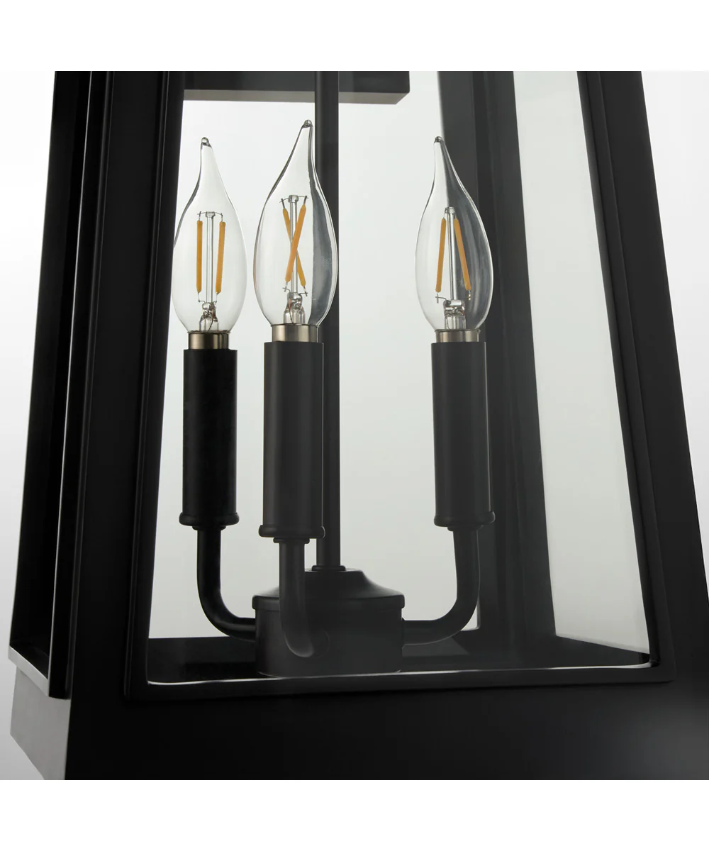 Francis Outdoor Wall Lantern Wall Mount Light Fixture Matte Black - Image 3