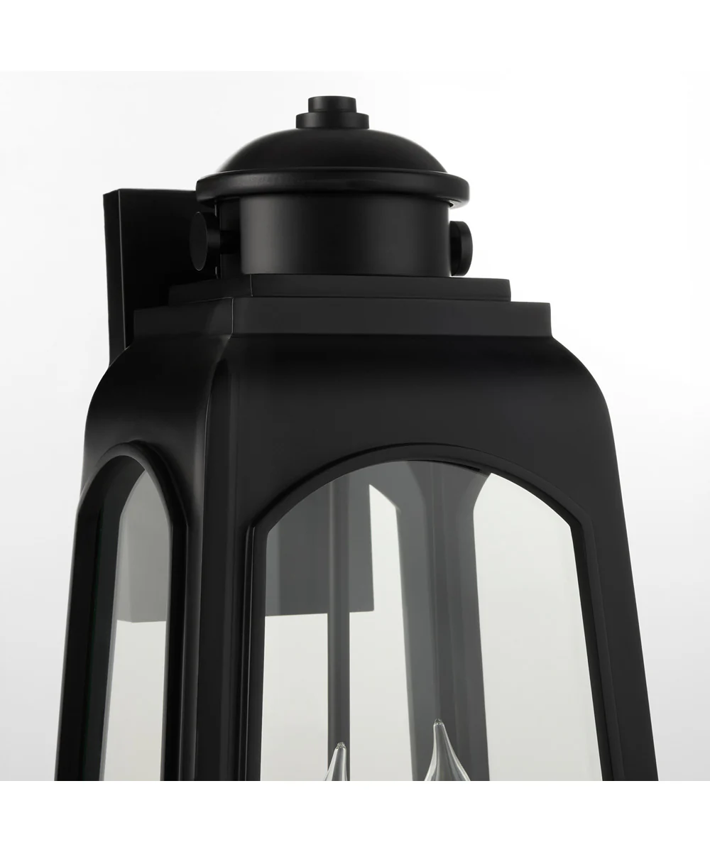 Francis Outdoor Wall Lantern Wall Mount Light Fixture Matte Black - Image 4