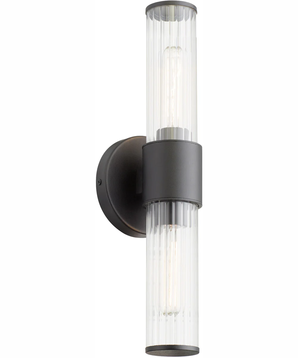 Fuze 2-light Wall Mount Light Fixture Textured Black - Image 2