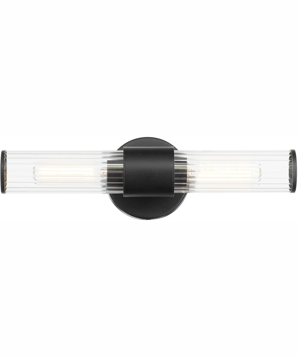 Fuze 2-light Wall Mount Light Fixture Textured Black - Image 6