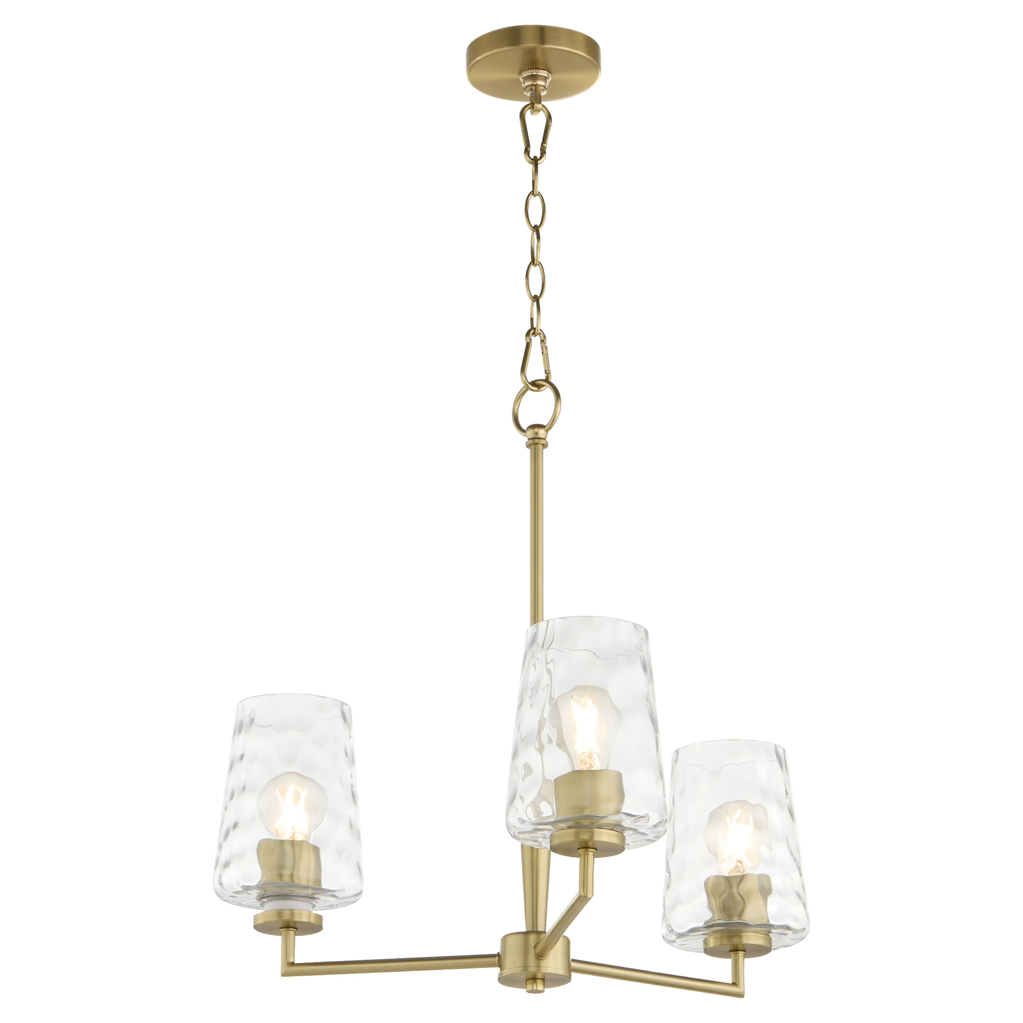 Goodwin 3-light Chandelier Aged Brass - Image 2