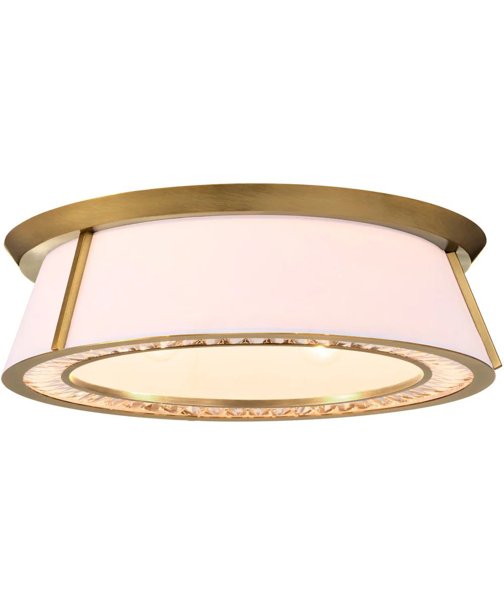 Gorham 4-light Flush Mount Brushed Brass|Clear|White - Image 2