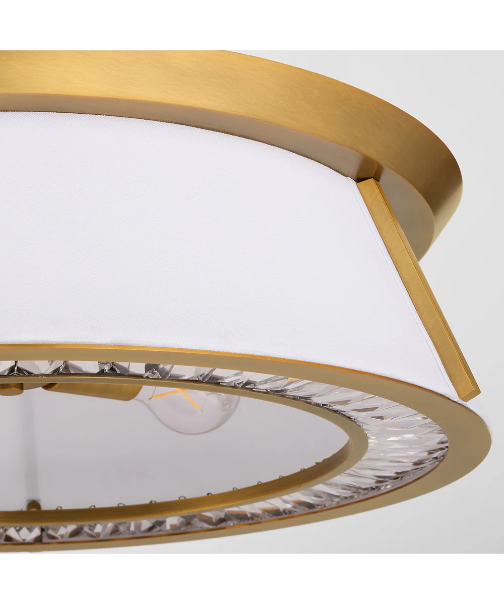 Gorham 4-light Flush Mount Brushed Brass|Clear|White - Image 4