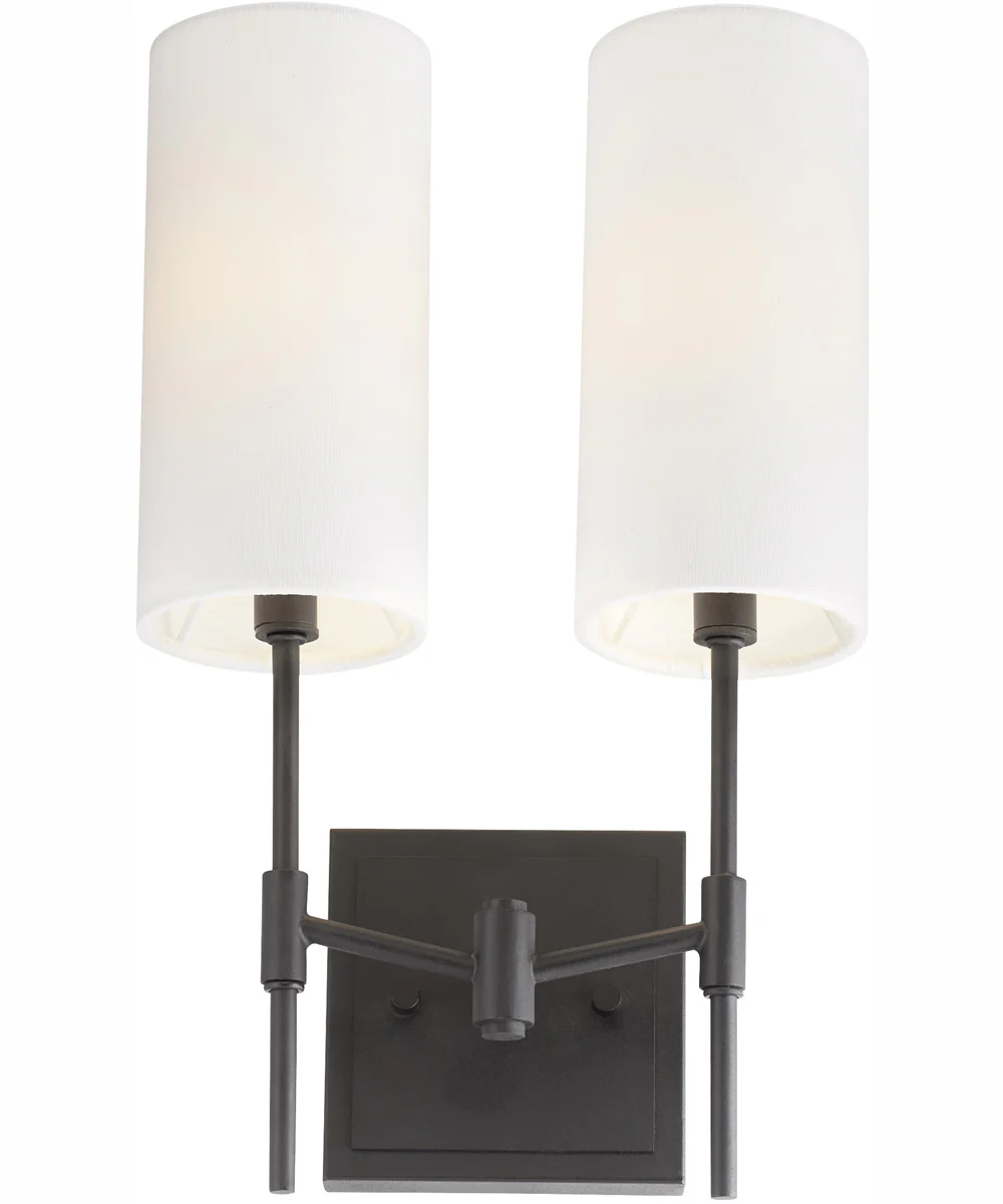Hamilton 2-light Wall Mount Light Fixture Matte Black - Image 2
