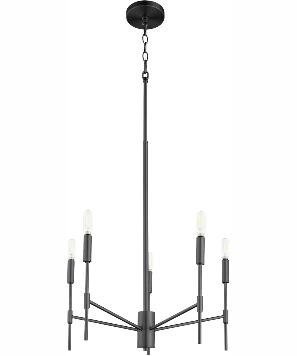 Hamilton 5-light Chandelier Matte Black - Image 5