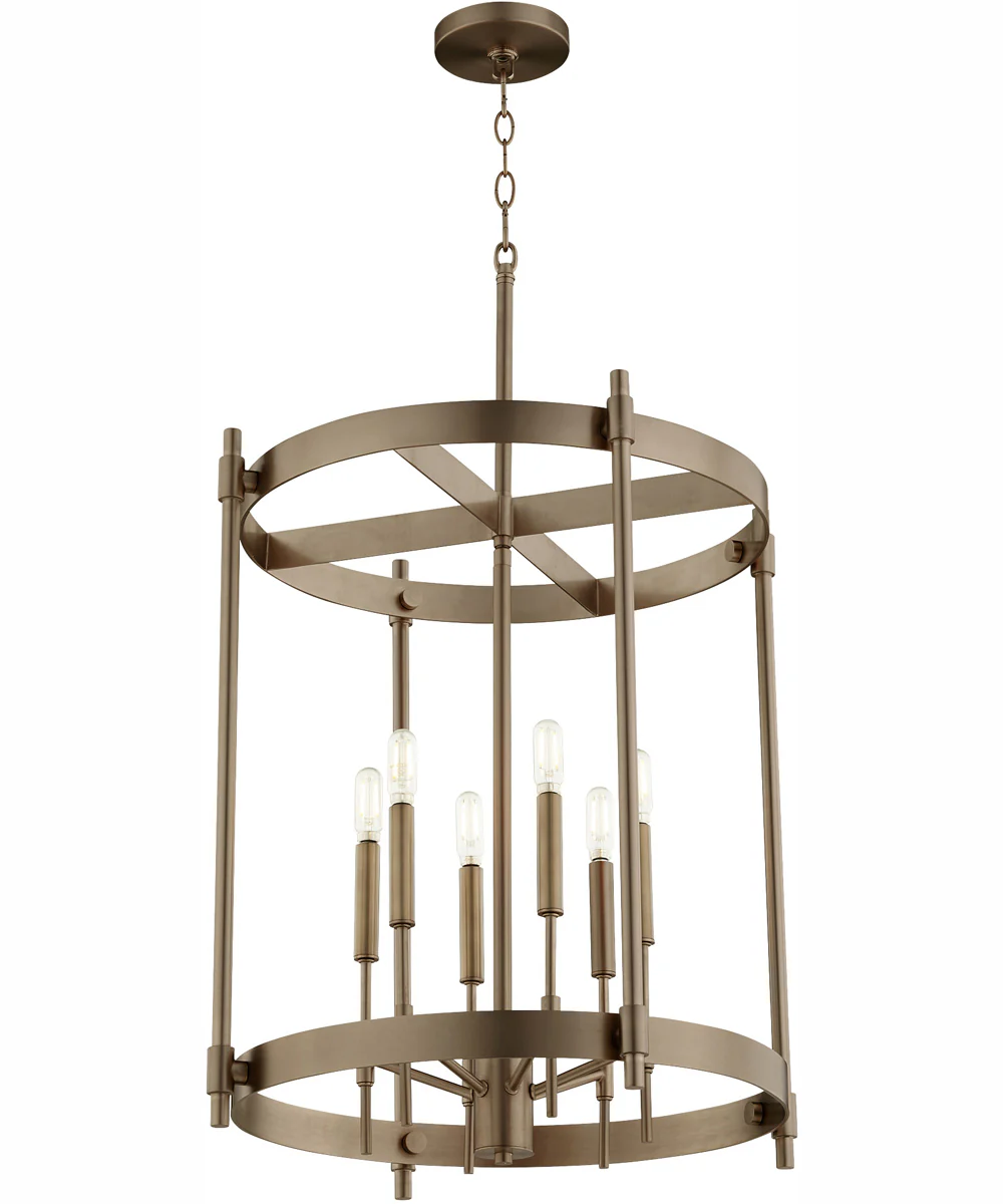 Hamilton 6-light Entry Foyer Hall Chandelier Dark Brass - Image 2