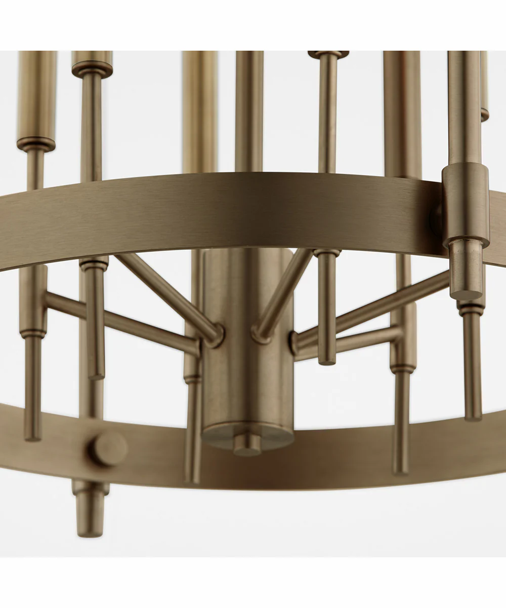 Hamilton 6-light Entry Foyer Hall Chandelier Dark Brass - Image 3