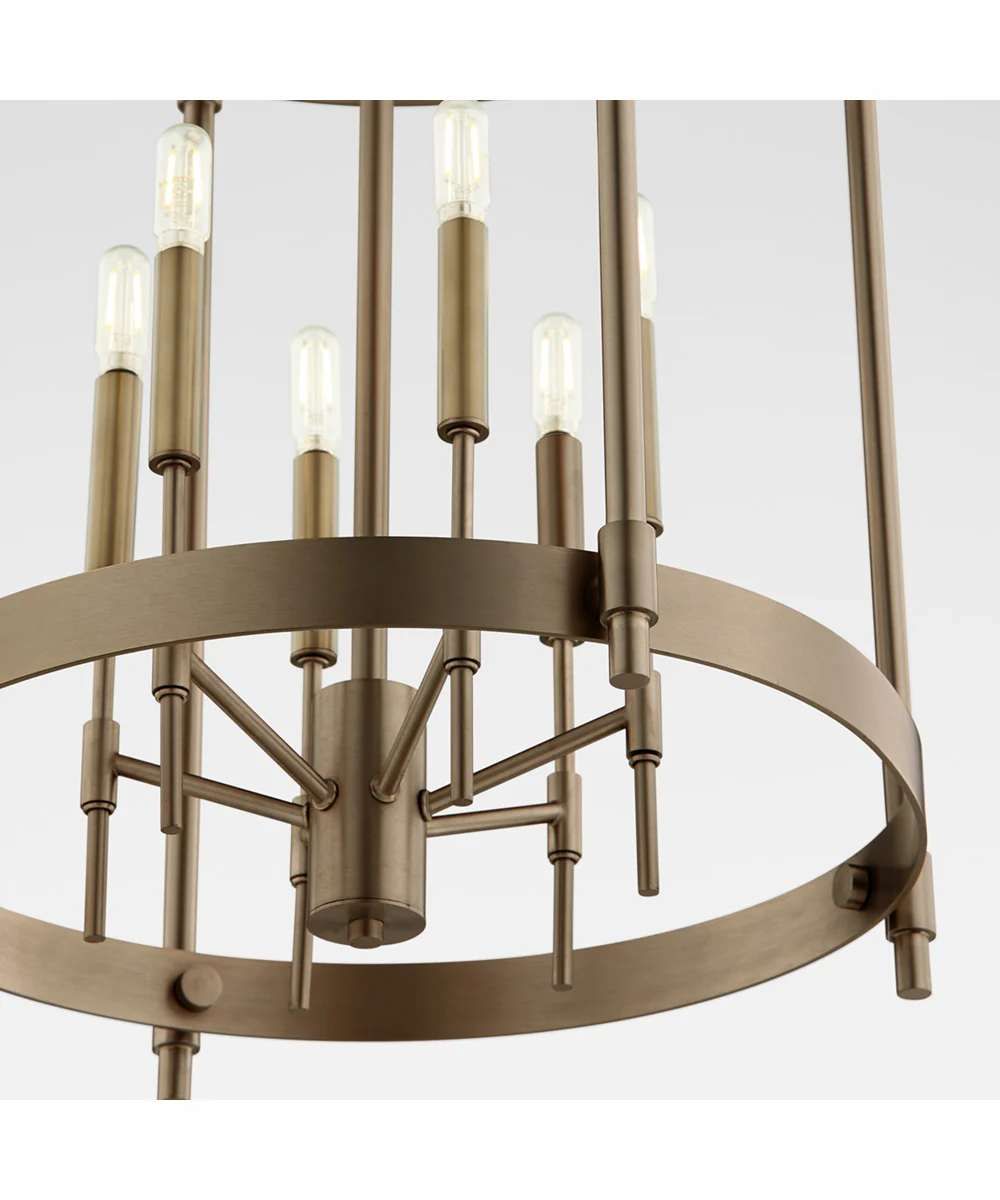 Hamilton 6-light Entry Foyer Hall Chandelier Dark Brass - Image 4