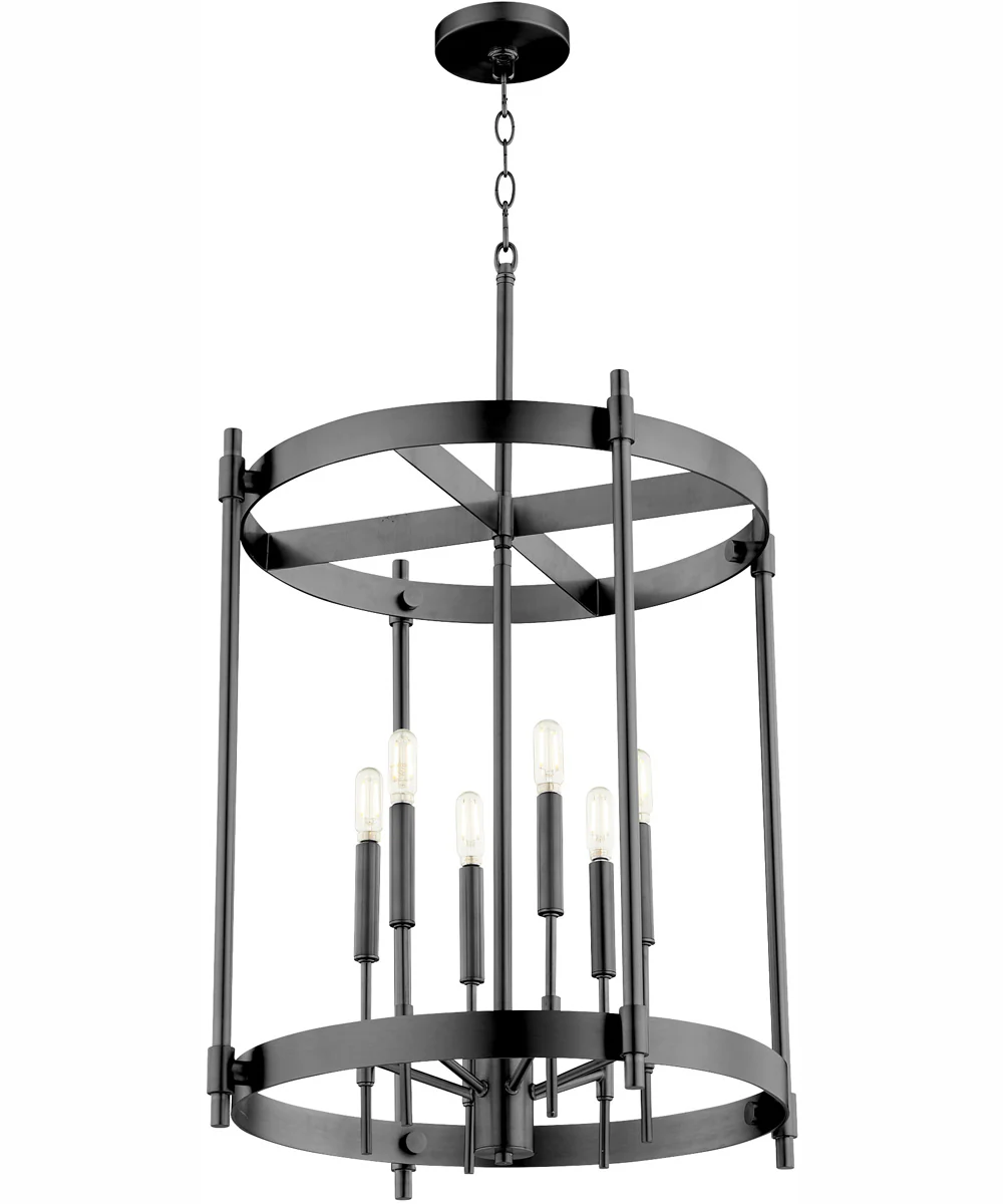 Hamilton 6-light Entry Foyer Hall Chandelier Matte Black - Image 2