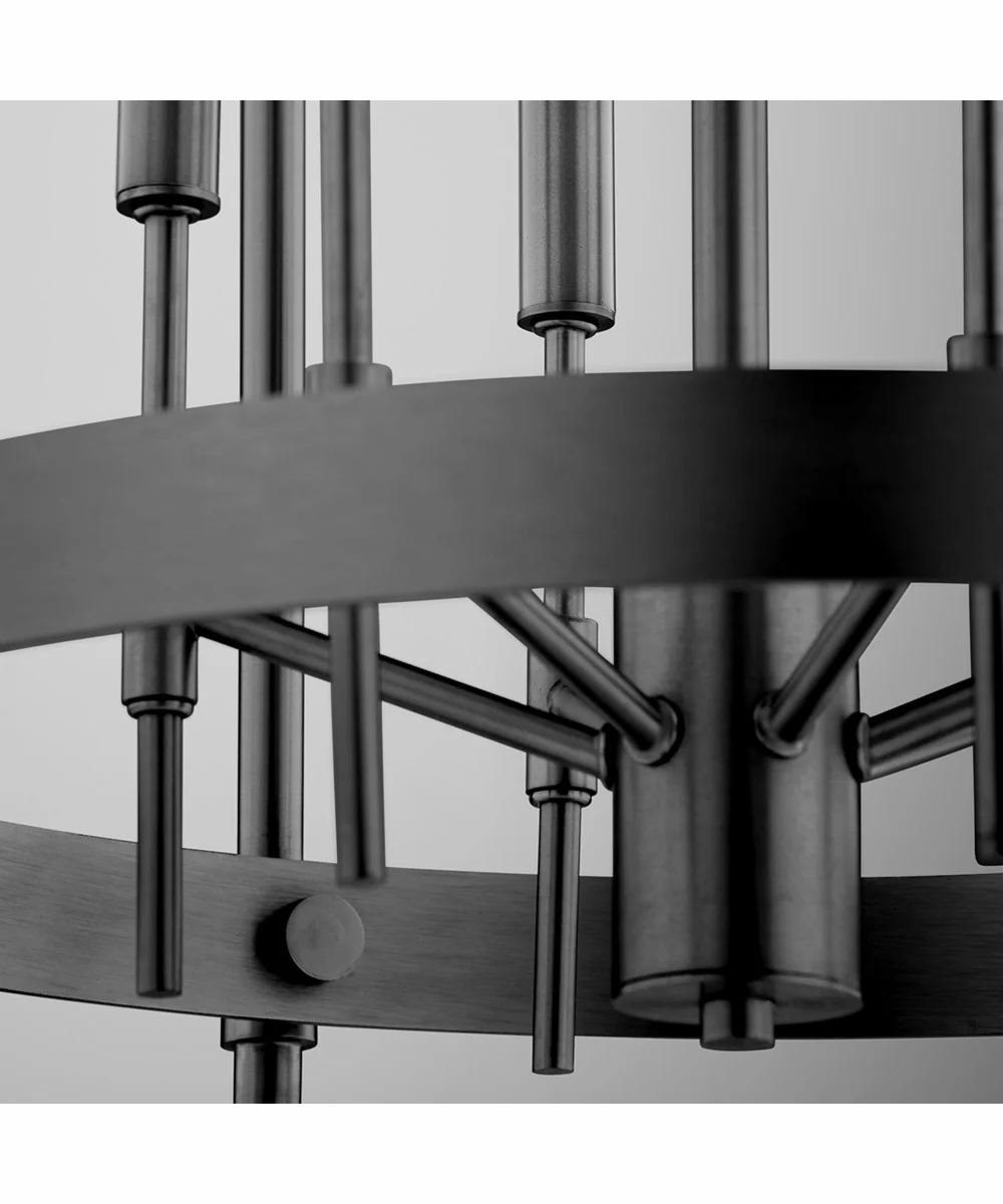 Hamilton 6-light Entry Foyer Hall Chandelier Matte Black - Image 3