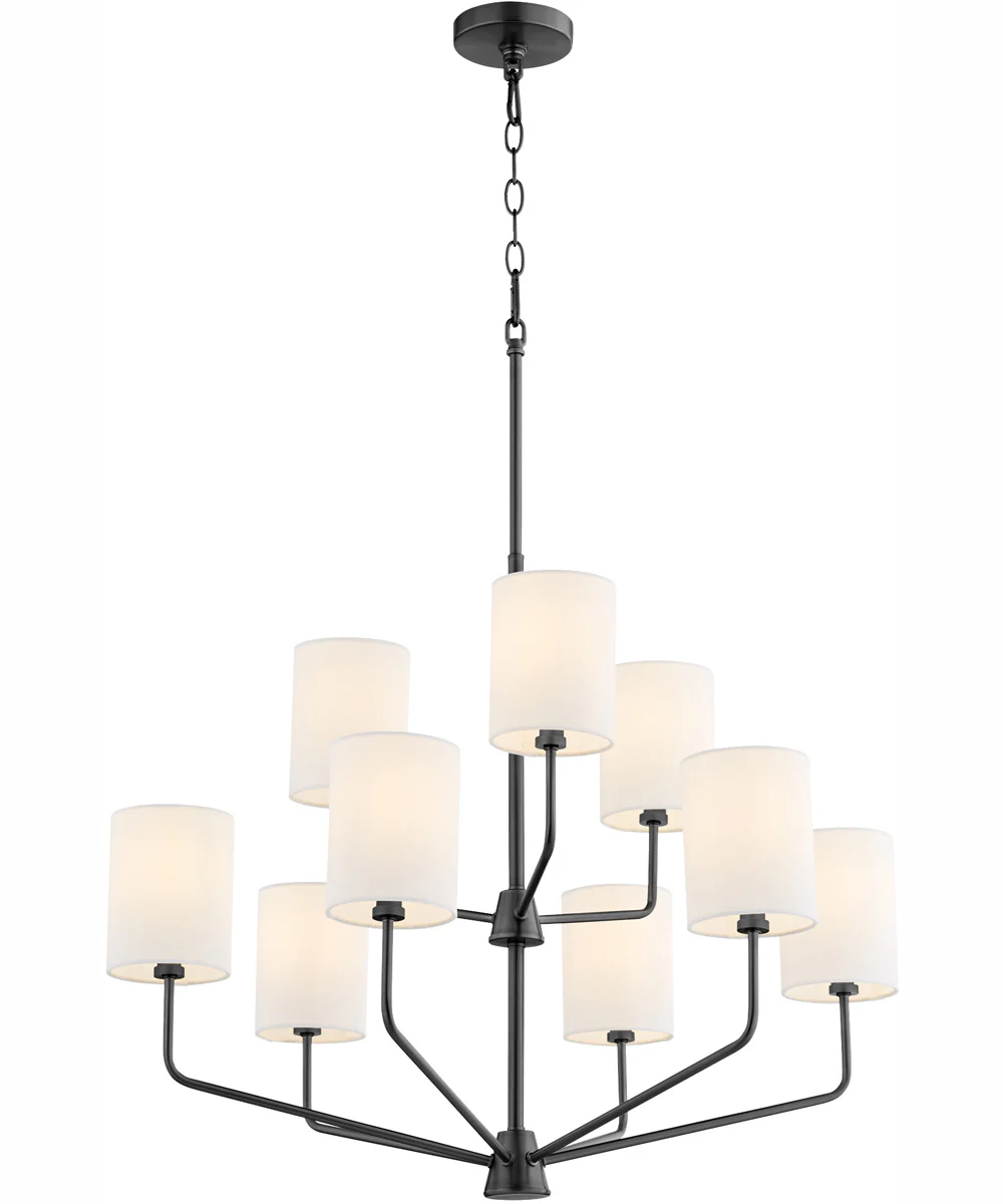 Harmony 9-light Chandelier Matte Black - Image 2