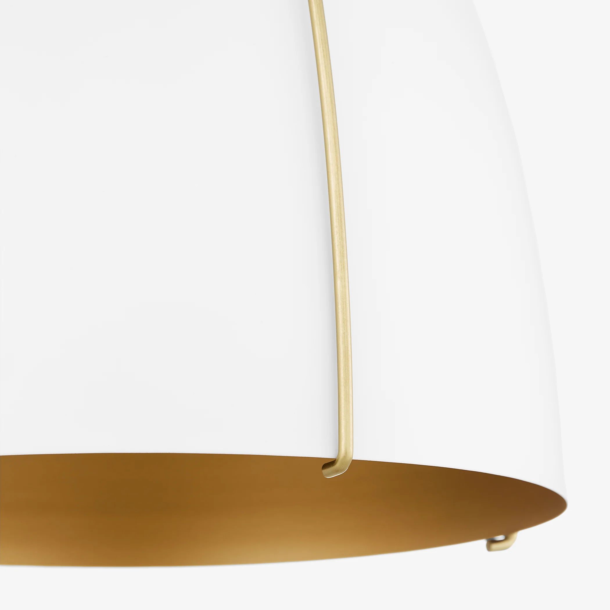 Jamie 1-light Pendant Studio White w/ Aged Brass - Image 3