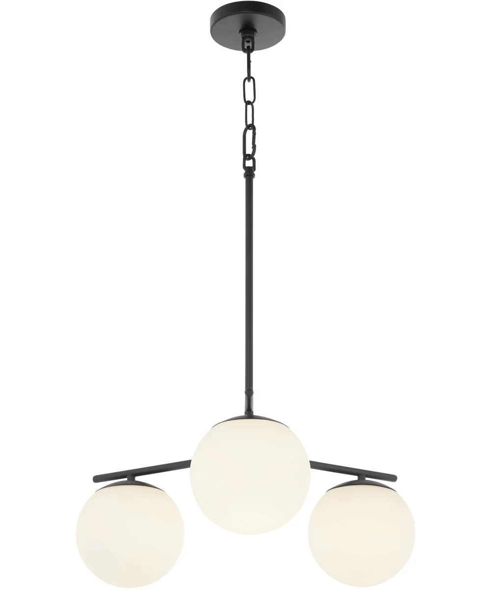 Jasper 3-light Chandelier Matte Black - Image 2