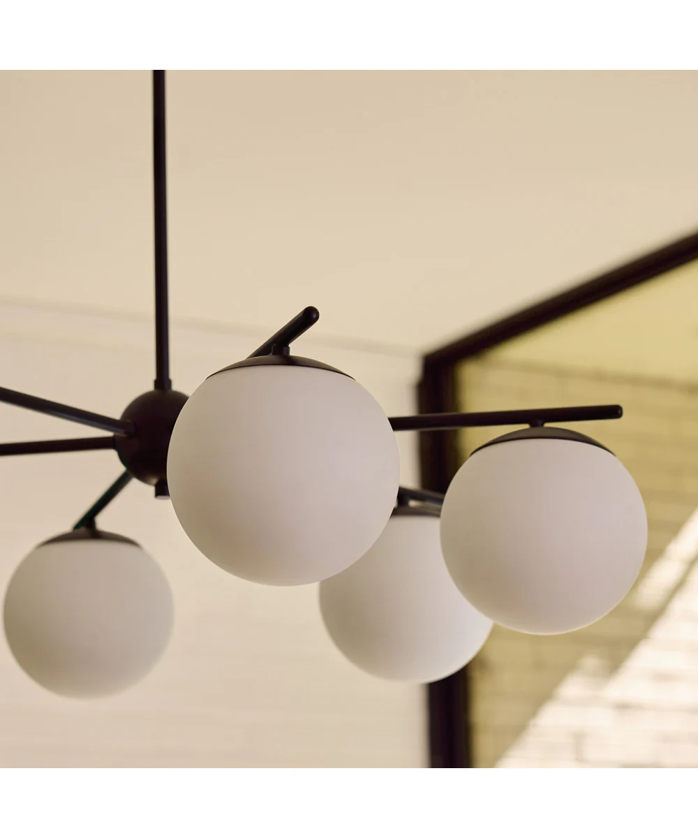 Jasper 3-light Chandelier Matte Black - Image 9