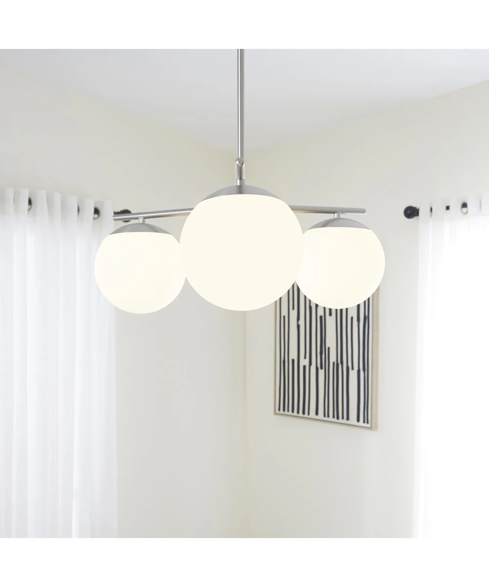 Jasper 3-light Chandelier Satin Nickel - Image 6