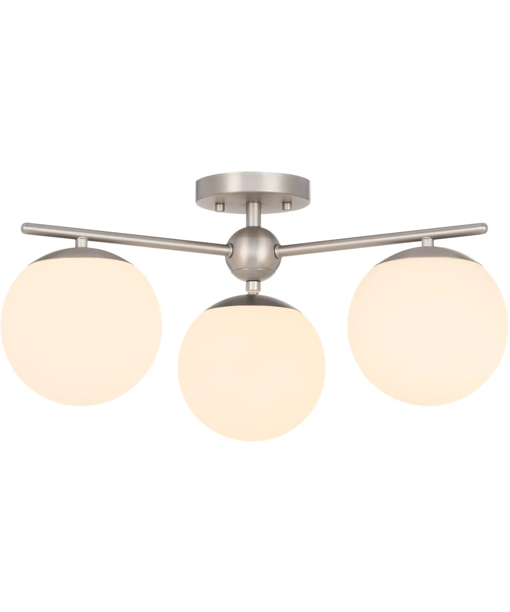 Jasper 3-light Semi-Flush Mount Satin Nickel - Image 2