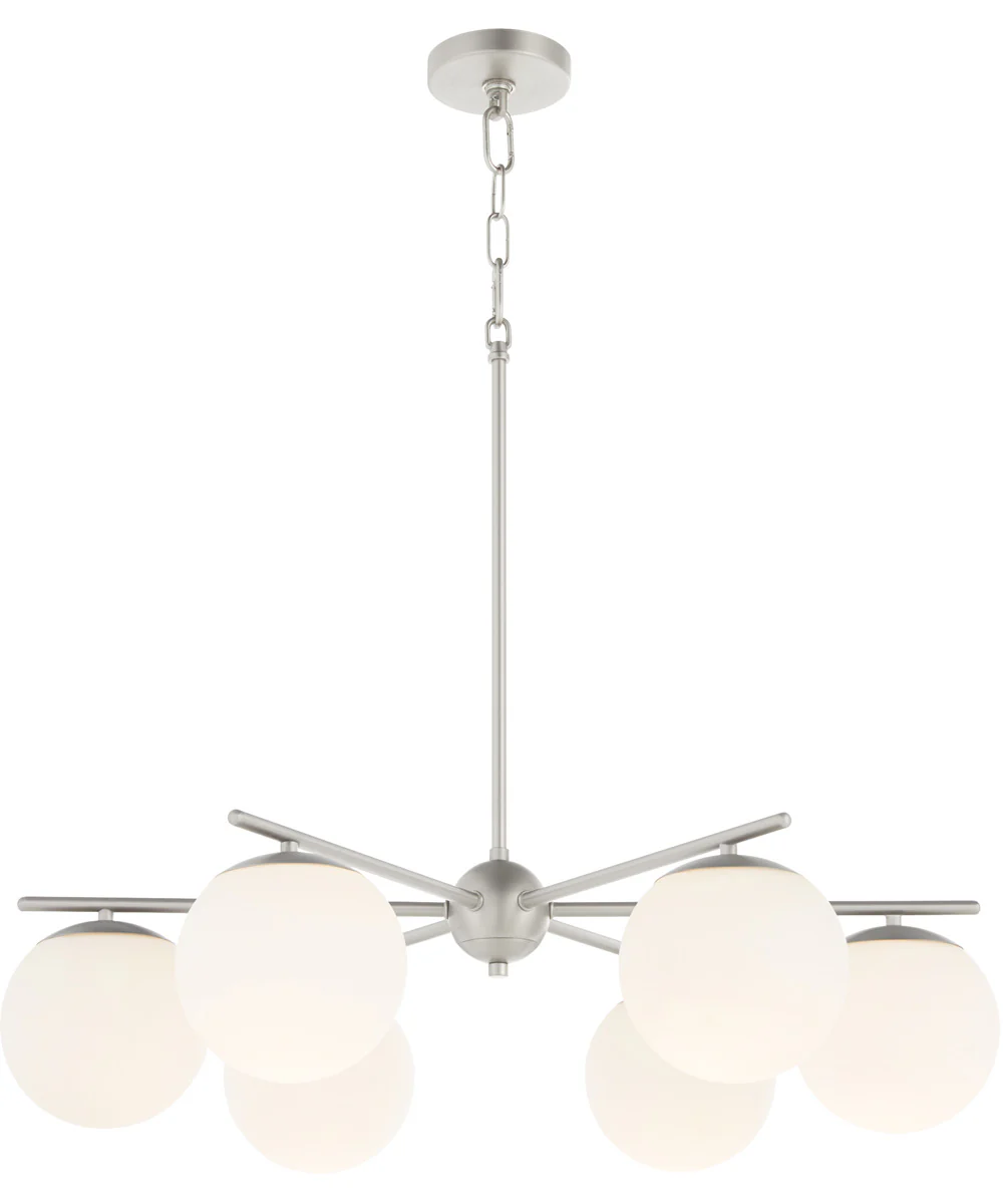 Jasper 6-light Chandelier Satin Nickel - Image 2