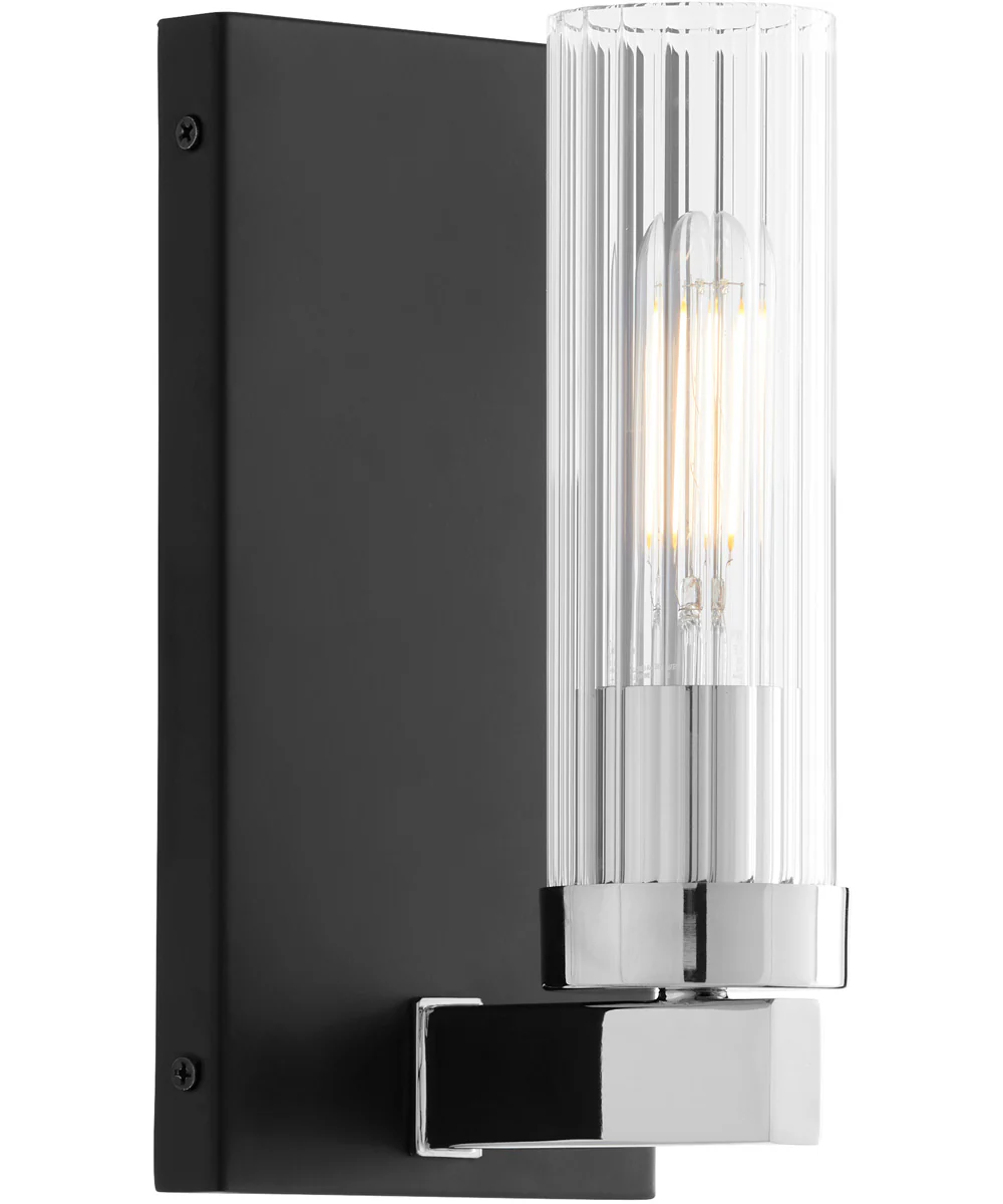 Kilbey 1-light Bath Vanity Light Matte Black w/ Chrome - Image 2