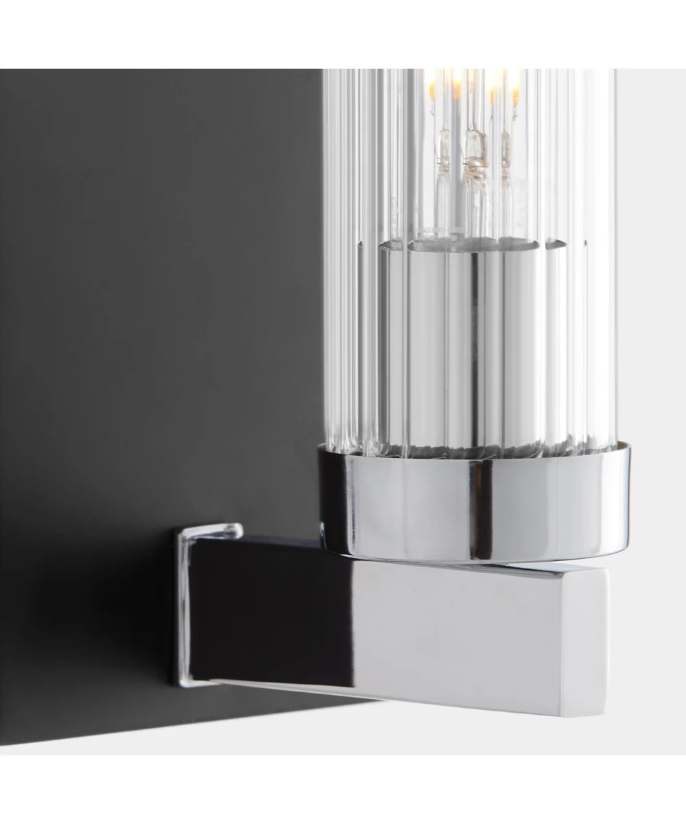 Kilbey 1-light Bath Vanity Light Matte Black w/ Chrome - Image 3