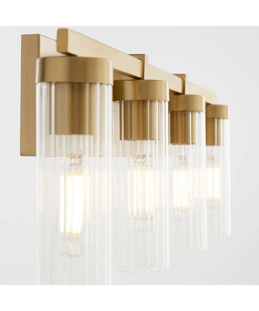 Kilbey 4-light Bath Vanity Light Aged Brass - Image 4