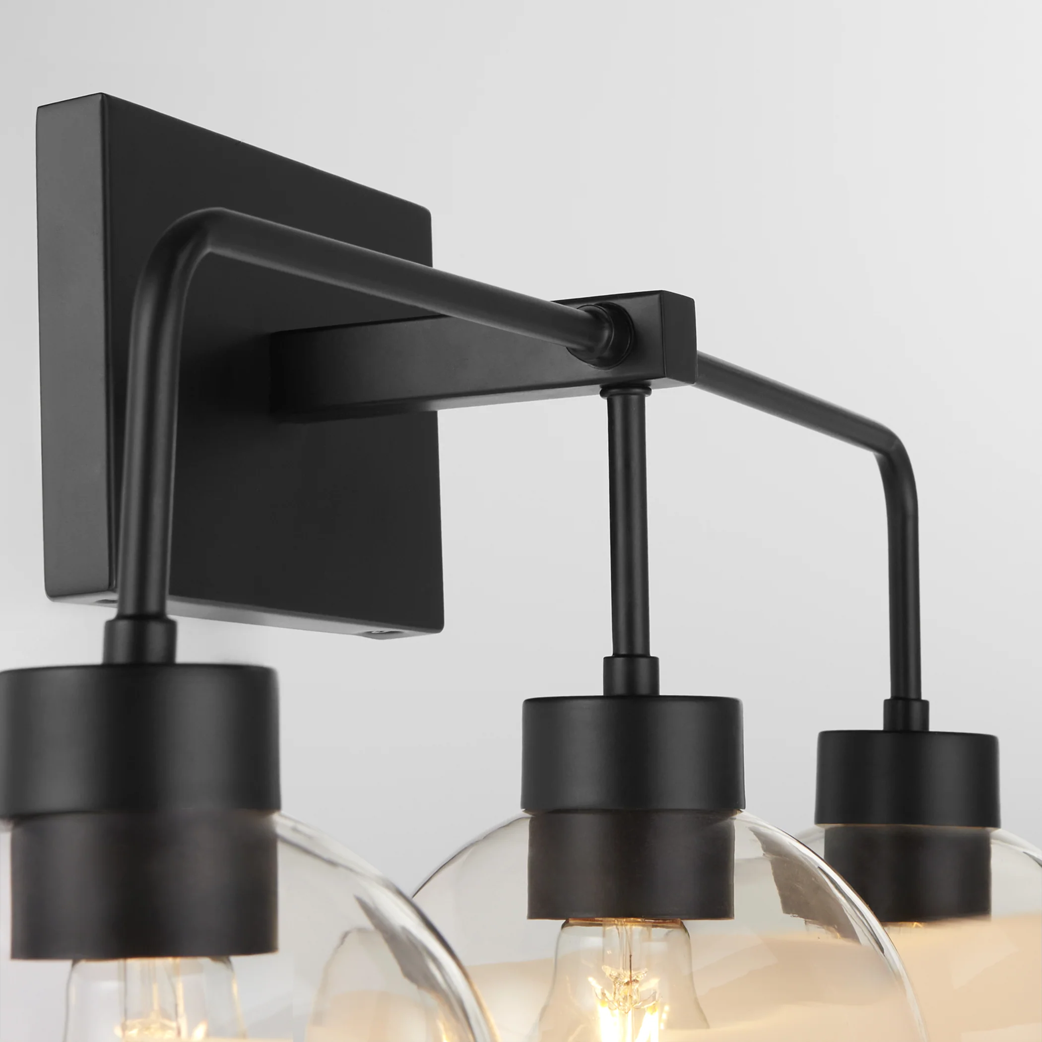 Lacy 3-light Bath Vanity Light Matte Black - Image 4