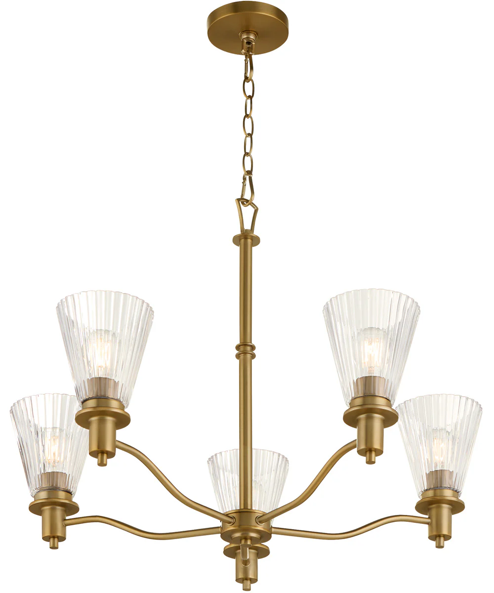 Lawton 5-light Chandelier Brushed Brass - Image 2