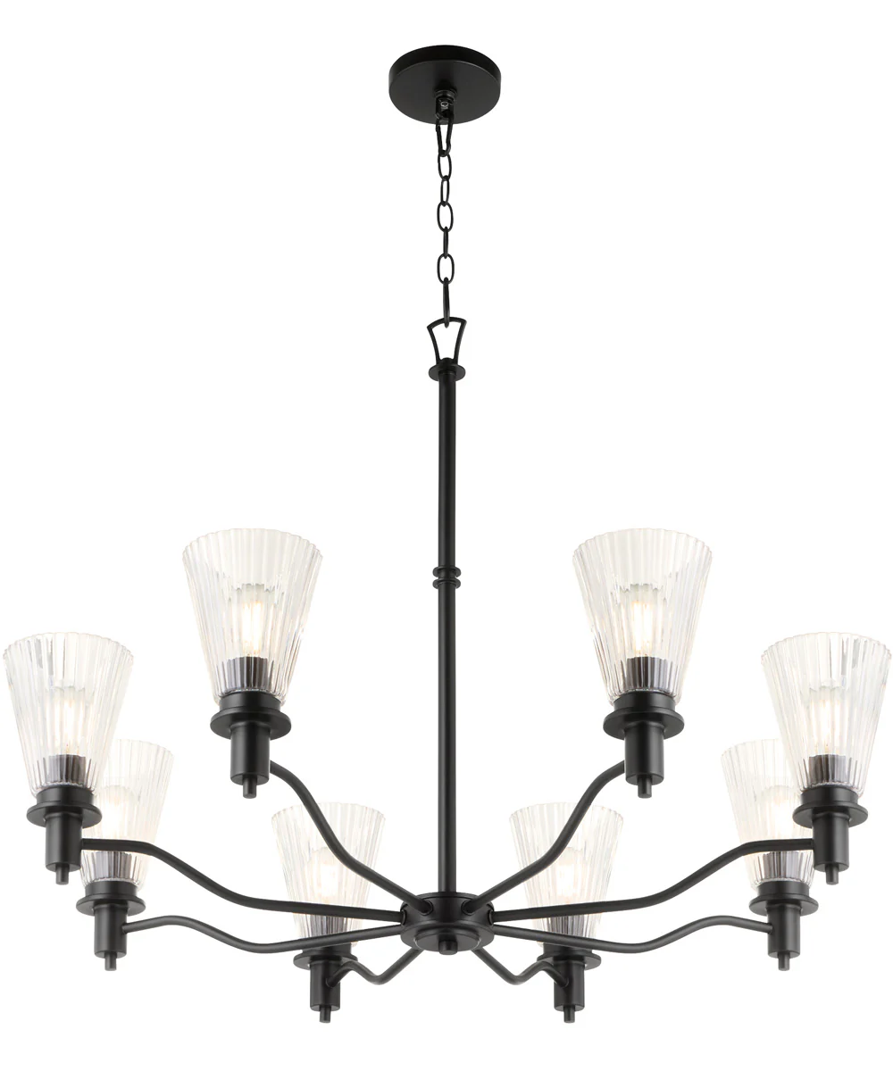 Lawton 8-light Chandelier Matte Black - Image 2