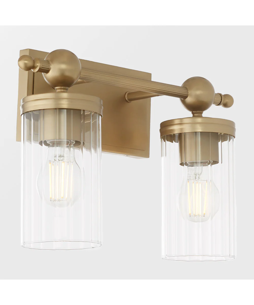 Tamara Day's Lee Boulevard 2-light Bath Vanity Light Aged Brass - Image 4