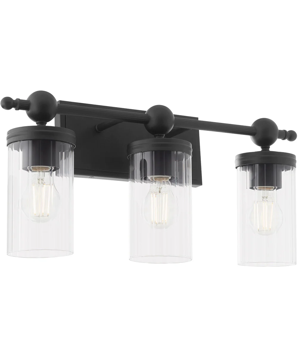 Tamara Day's Lee Boulevard 3-light Bath Vanity Light Matte Black - Image 3