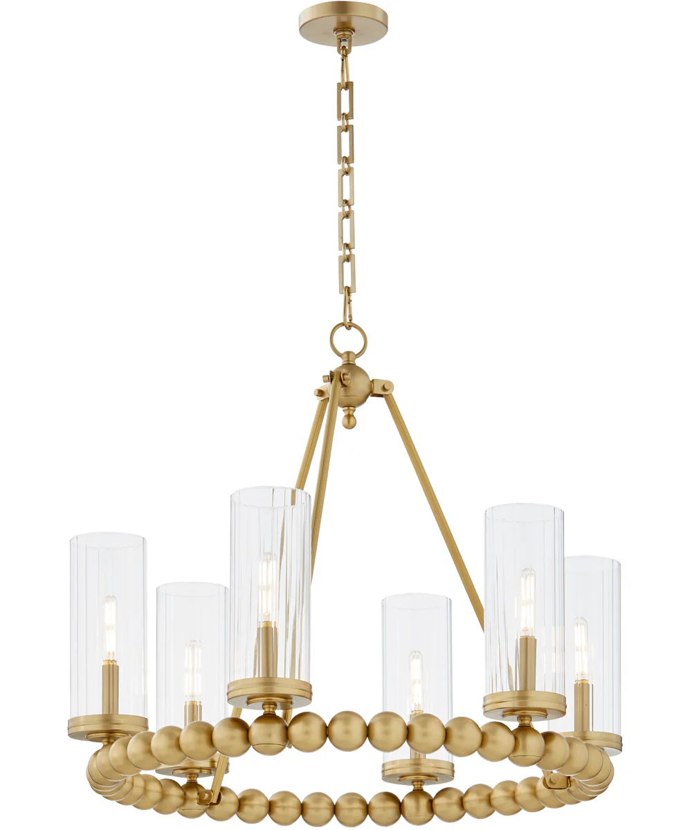 Tamara Day's Lee Boulevard 6-light Chandelier Aged Brass - Image 3